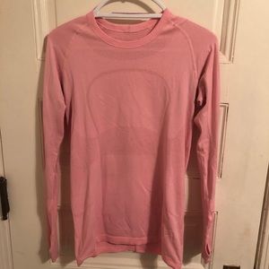 Lululemon Long Sleeves light pink shirt